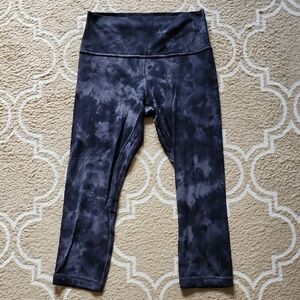 Lululemon Align Crop 21" in Diamond Dye Pitch Grey Graphite Grey GUC